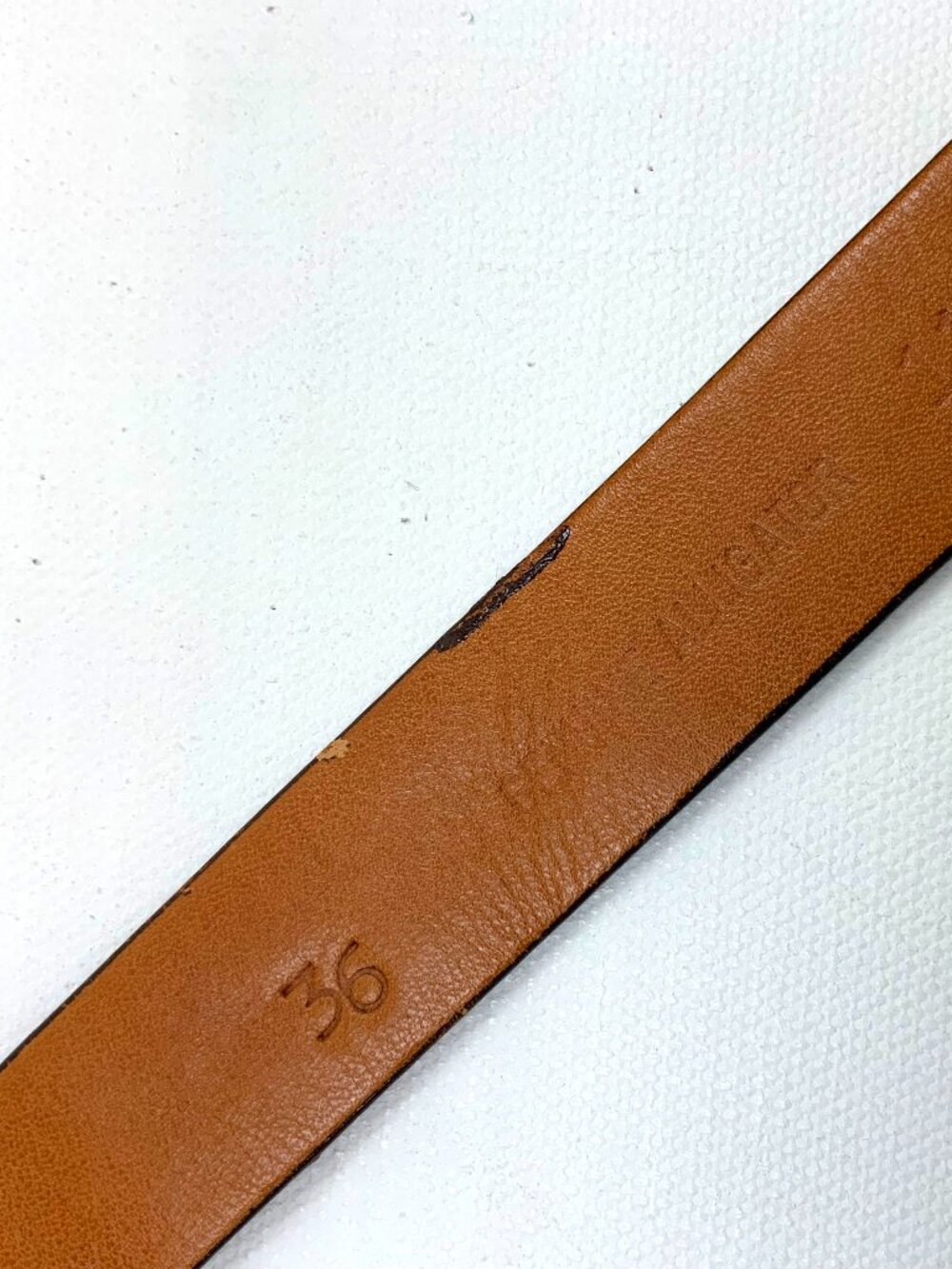 Genuine Alligator Men's Brown Belt with Gold-Tone Buckle Sz 36 - Picture 3 of 16